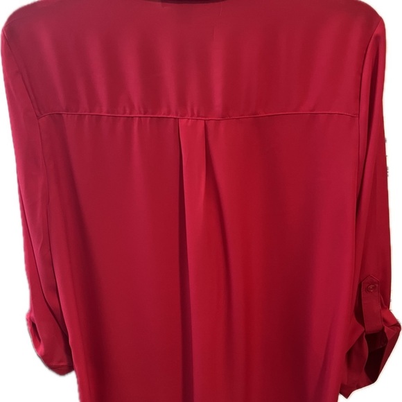 Women's Portofino Woven Red Blouse - Picture 3 of 4